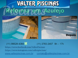 Reforma piscina em azulejo